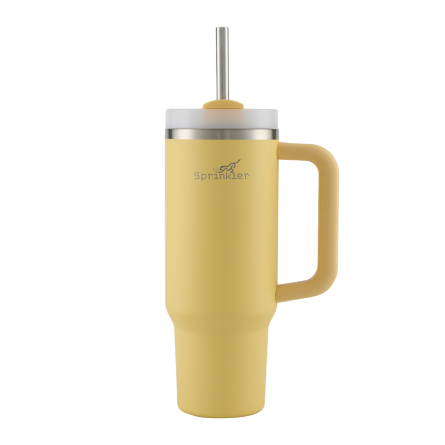 Sprinkler Sunny Insulated Tumbler with Straw Lid 1L - Popcorn